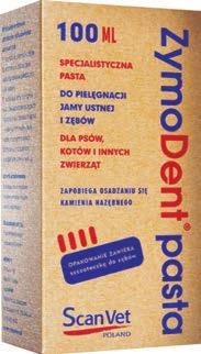 INNOWACYJNA PASTA DO ZĘBÓW Zymodent Pasta dla psów i kotów zawiera specjalistyczny kompleks enzymów, o