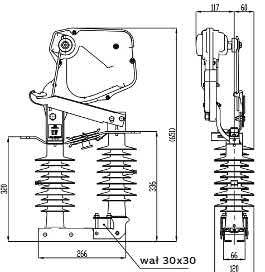24 kv rozłącznik 25 A HCEP NPS24B1-J2H 1YMN000004M0001 B2 G2 24 kv rozłącznik 50 A