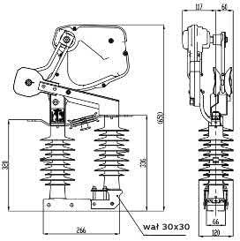 kv rozłącznik 125 A HCEP NPS24B1-K4SJ2H 1YMN000003M0002 B4 G4 B6 G6 24 kv rozłącznik