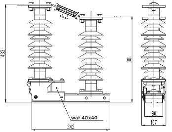 30 NPS NAPOWIETRZNY ROZŁĄCZNIK MODUŁOWY ŚREDNIEGO NAPIĘCIA 24 kv z izolatorami silikonowymi Typ bieguna NPS24A2-J3 NPS24A2-J3 + NPAB1 NPS24A2-K1J3 NPS24A2-K5J3 Izolatory Napięcie znamionowe