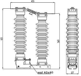 32 NPS NAPOWIETRZNY ROZŁĄCZNIK MODUŁOWY ŚREDNIEGO NAPIĘCIA 36 kv z izolatorami porcelanowymi lub silikonowymi Typ bieguna NPS36A1 NPS36A2 NPS36A1-J2 NPS36A2-J2 NPS36A1-J3 NPS36A2-J3 Izolatory brązowa