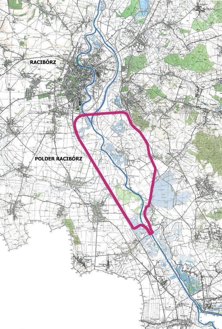 Budowa zbiornika Racibórz Dolny -- RZGW w Gliwicach Podstawowe parametry: powierzchnia 26,3 km 2 pojemność 185 mln m 3