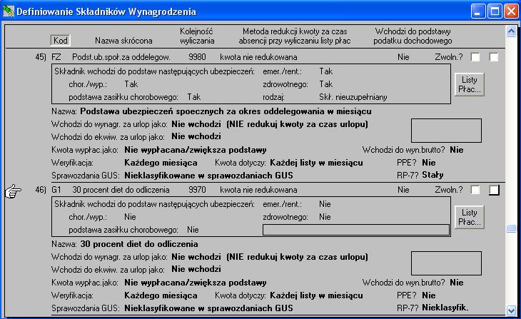 zasadnicze i inne składniki miesięczne' (rys.6.