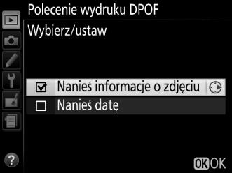 4 Wybierz opcje nadruku.