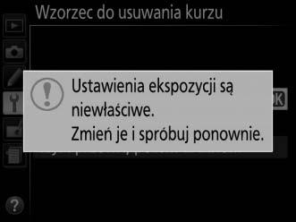 3 Zbierz dane wzorcowe dla funkcji usuwania kurzu. Naciśnij spust migawki do końca, aby zarejestrować dane wzorcowe dla funkcji usuwania kurzu. Monitor wyłącza się po naciśnięciu spustu migawki.