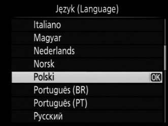 6 Rozłóż monitor. Rozłóż monitor zgodnie z ilustracją. Nie używaj siły. 7 Włącz aparat. Zostanie wyświetlone okno dialogowe wyboru języka. 8 Wybierz język i ustaw zegar aparatu.