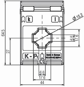 3 ODPOWIEDNI DLA SLIMLINE ROZMIAR XR1 PRZEKŁADNIK PRĄDOWY PRZELOTOWY DO ZASTOSOWAŃ W GENERATORACH ENERGETYKI WIATROWEJ Wymiary: szyna pierwotna 1:17x6mm średnica otworu: 15.