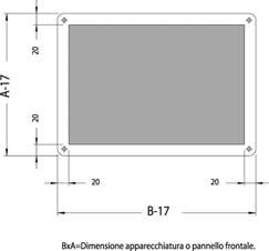 DOBÓR Według specyfikacji klienta / wymiary podane w milimetarch / ETA może wykonać panel tylny. UWAGA: Jeśli panel ma być uchylny należy zamówić oddzielnie zawiasy BQWA-003.