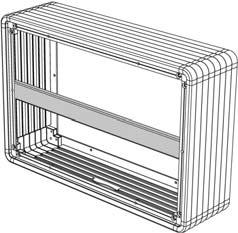 Kompletny panel z akcesoriami do montażu. przestrzeń dostępna do otworowania PANEL TYLNY BQLBP- BQLBP-001/BQLBP-002 Wykonany z aluminum 3.