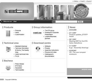 ETA W SIECI Wystarczy jedno kliknięcie, aby wejść w świat tysiąca rozwiązań ETA. Witryna www.eta.