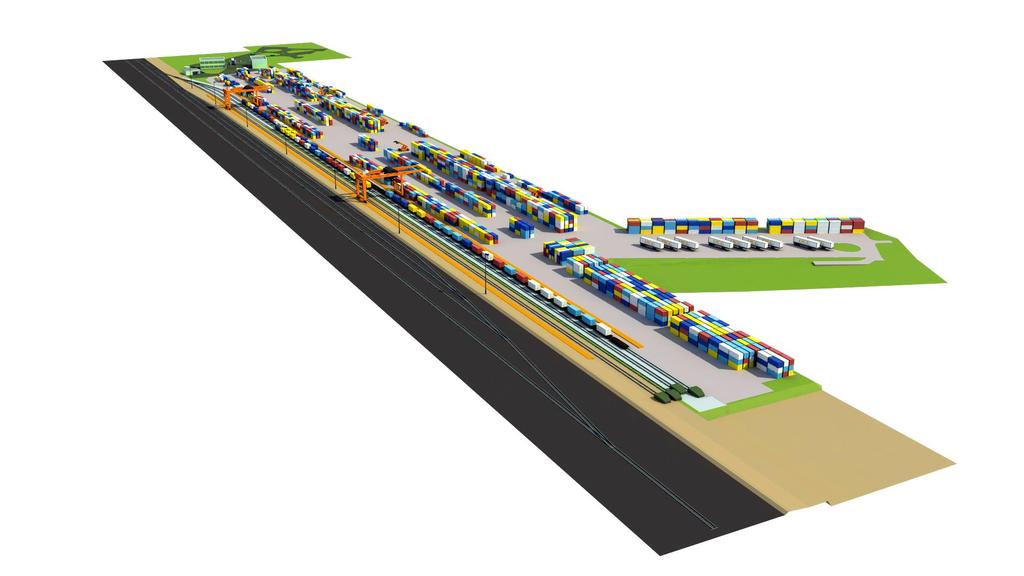 PCC Kutno Terminal po zakończeniu rozbudowy powierzchnia operacyjna: 80 000 m2 4 tory kolejowe po 700 m powierzchnia składowa: 4 000 TEU roczne możliwości