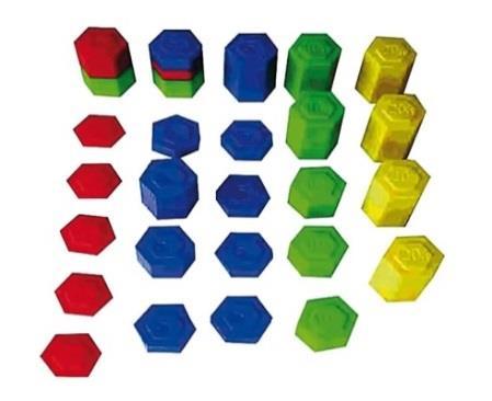 nie zawiera odważników TKVO2206 Odważniki 89,00 23 4 szt: 1 x 500g; 2 x 200g; 1 x 100g.