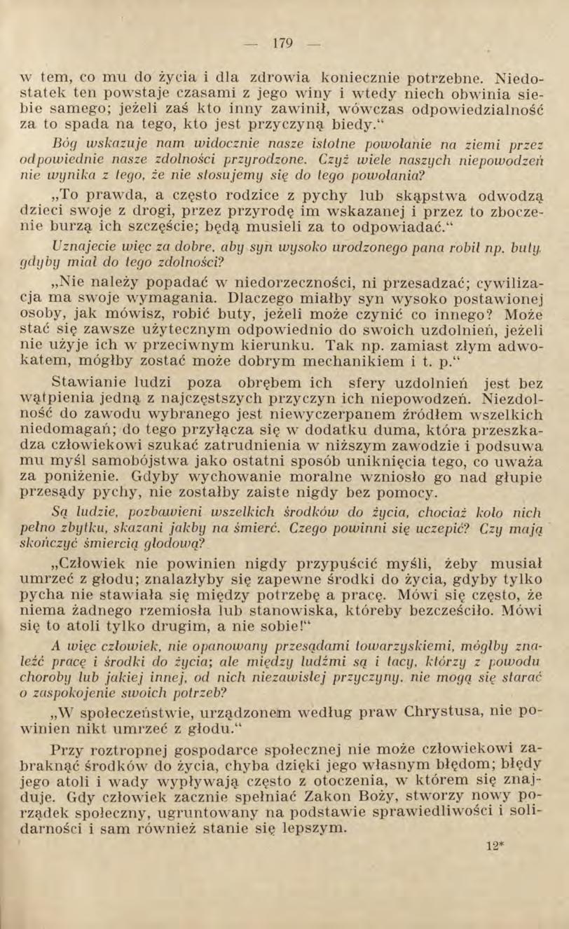 w tem, co mu do życia i dla zdrowia koniecznie potrzebne.