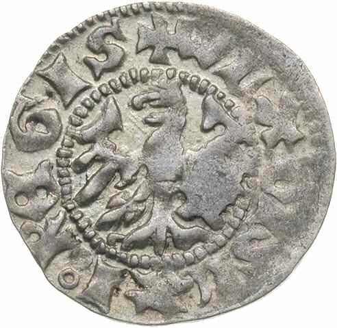 Ruś Halicka, mały grosz Władysława Jagiełły, 1387-1399, Lwów; WCN 48/539 lwowskimi.