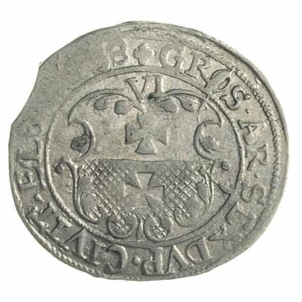 Jan II Kazimierz, dukat 1652/1, Gdańsk, Aw: Popiersie króla w prawo i napis wokoło IOAN CAS D G R POL & S M D L R PR, Rw: Herb