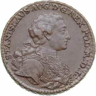 Stanisław August Poniatowski, dukat 1766, Warszawa, Aw: Postać króla w stroju koronacyjnym, poniżej literki IPH (Jan Filip Holzhaeusser)