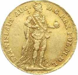 *56. Stanisław August Poniatowski, trojak 1765, Kraków, Aw: Popiersie króla w zbroi w prawo i napis wokoło STANISLAUS AUG D G REX POL M