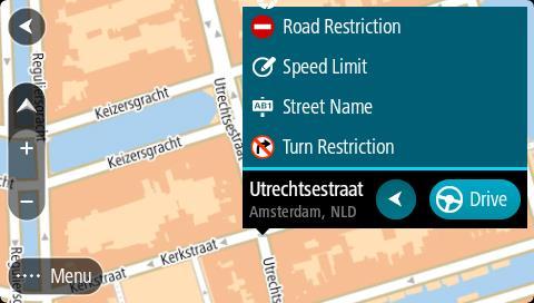 5. Uwaga: aby zgłosić korektę mapy, której typ nie jest wyświetlany w menu, użyj funkcji Map Share Reporter na stronie tomtom.com. 6. Wykonaj instrukcje dotyczące wybranego typu korekty mapy. 7.