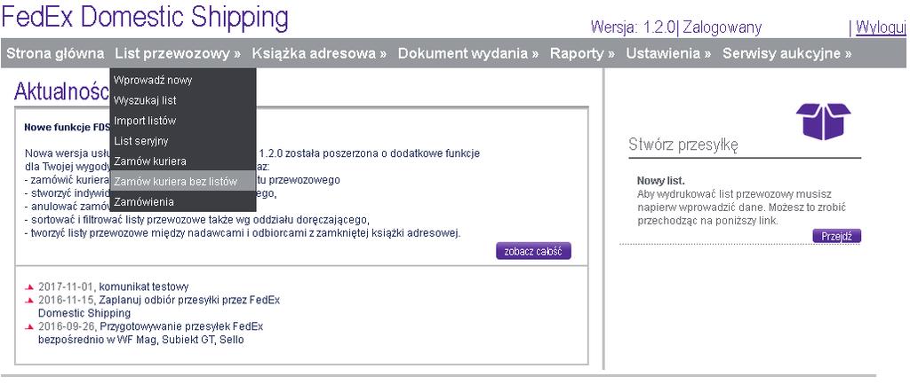 FedEx Domestic Shipping Instrukcja Użytkownika - PDF Darmowe pobieranie