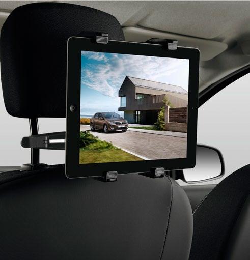 Łączenie przez Bluetooth i automatyczna synchronizacja ze smartfonem. Funkcja rozpoznawania mowy. System mocowania na zintegrowanej osłonie przeciwsłonecznej.
