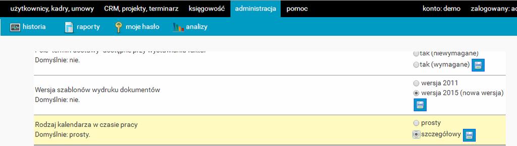 Od tej chwili każdy użytkownik programu będzie mógł wprowadzać swoje godziny pracy w trybie szczegółowym, czyli z podaniem od której, do której godziny pracował.