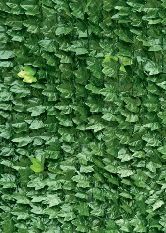 Wymiary: 3,00x1,50 m 101152 86,00 1 1 1 00520 11152 IVY 100 Ogrodzenie ozdobne z PVC. Liście w kształcie bluszczu. Odporne na promienie UV. Wymiary 3,00x1,00m.