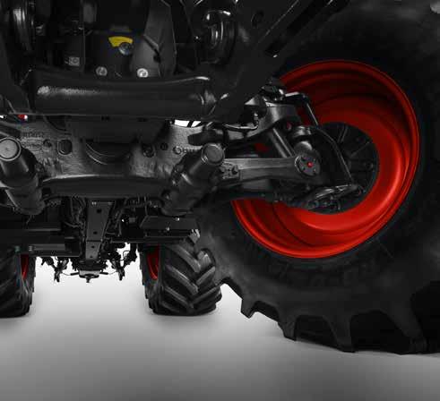 www.zetor.pl OŚ Przednia amortyzowana napędzana oś modeli Zetor Crystal składa się z dwóch niezależnych i niezależnie amortyzowanych półosi.