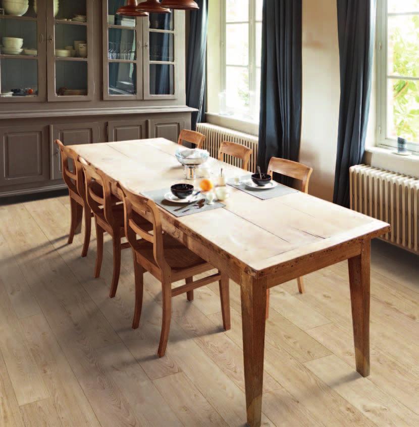 2/4-zijdige microv-groef True to nature touch 690 Dąb Waniliowy tradition elegant 70 Elegancka podłoga laminowana Laminowane podłogi z tej kolekcji przydają blasku i szlachetności każdej aranżacji