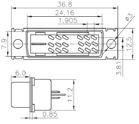 DVI 24+Key solder type wtyk DVI 24+5 klucz do lutowania przewodów plug DVI 24+5 Key solder type złącza HDMI / HDMI connectors Z HDMIGk gniazdo HDMI 19 pin, kątowe SMD