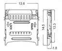 złocone SIMMP-P0615BK0X-G KINGFONT SIM card socket, 6 pins, with push in/out, gold plated contacts Z SIM-M06-micro SIMMP-P0610BT00 KINGFONT podstawka karty SIM, 6