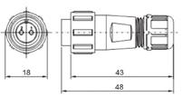 złącza przemysłowe SP13 - IP68 / SP13 IP68 - industrial connectors maksymalny prąd: do 13A maksymalne napięcie: do 250V osłona: gniazda i wtyki spełniają normy (UL94V-0) materiał styków: mosiądz