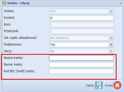 Gdzie wprowadzić dane do przelewów?