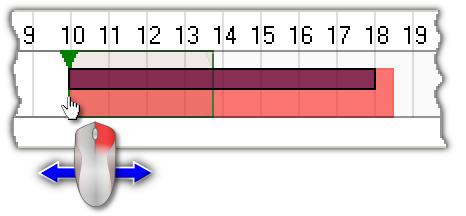 179 Rys. Ręczne przesuwanie początku doby. Klikając w dowolnym miejscu na wykresie prawym przyciskiem myszki wywołujemy rozwijane menu (rys.