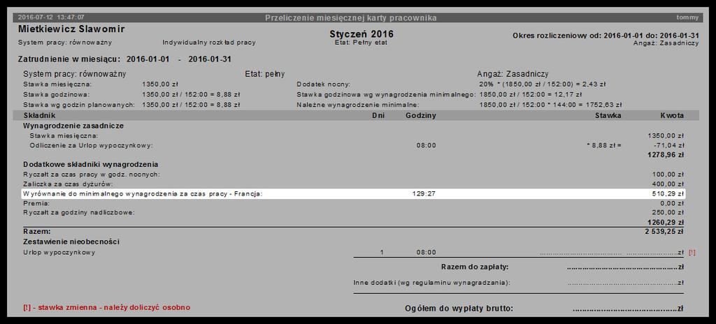 Wiadomości uzupełniające 261 Odcinki czasu pracy pobierane z rejestru wjazdów i wyjazdów z terytorium innych krajów: Za każdym razem gdy zmienisz (dodasz) wjazdy i wyjazdy z terytorium innych krajów