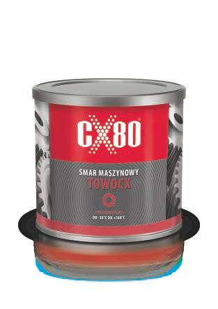 CX80 SMAR MASZYNOWY TOWOCX Wielofunkcyjny smar litowo-wapniowy przeznaczony do stosowania w każdych warunkach, szczególnie w wysokich temperaturach i gdzie możliwość stosowania konwencjonalnych