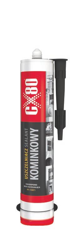 CX80 SEALANT USZCZELNIACZ KOMINKOWY OGNIOODPORNA MASA USZCZELNIAJĄCA.