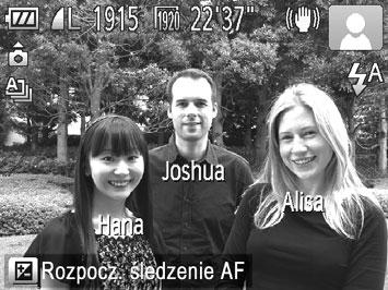 Korzystanie z funkcji Identyfikacja twarzy 76 Kontynuuj rejestrowanie informacji otwarzy.