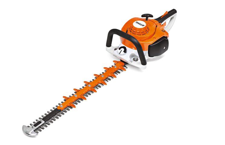 Nożyce do żywopłotów i nożyce do żywopłotów na wysięgniku Silnik o lekkiej konstrukcji 1 2 STIHL ErgoStart 6 3 System antywibracyjny STIHL 4 Optymalnie wyprofilowane ostrza 1 Silnik o lekkiej