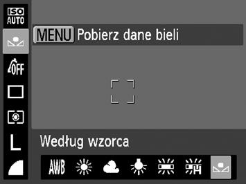 Korygowanie balansu bieli Funkcja balansu bieli umożliwia uzyskanie naturalnych kolorów dzięki dostosowaniu balansu bieli do warunków zdjęciowych.