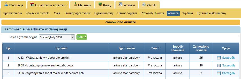 nie może powodować zmiany zamówionych arkuszy.