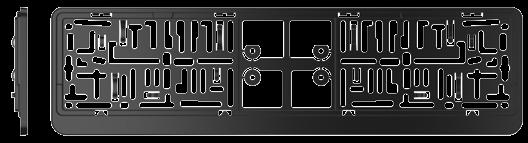 DACAR EU frames series DACAR a one-piece frame for a single line car registration plate.