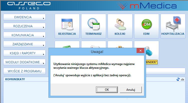 Aktywacja i wstępna konfiguracja systemu mmedica 3.
