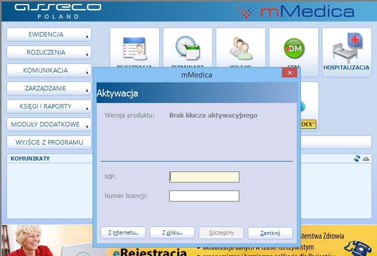 uruchomiona czynność aktywacji nowego systemu.