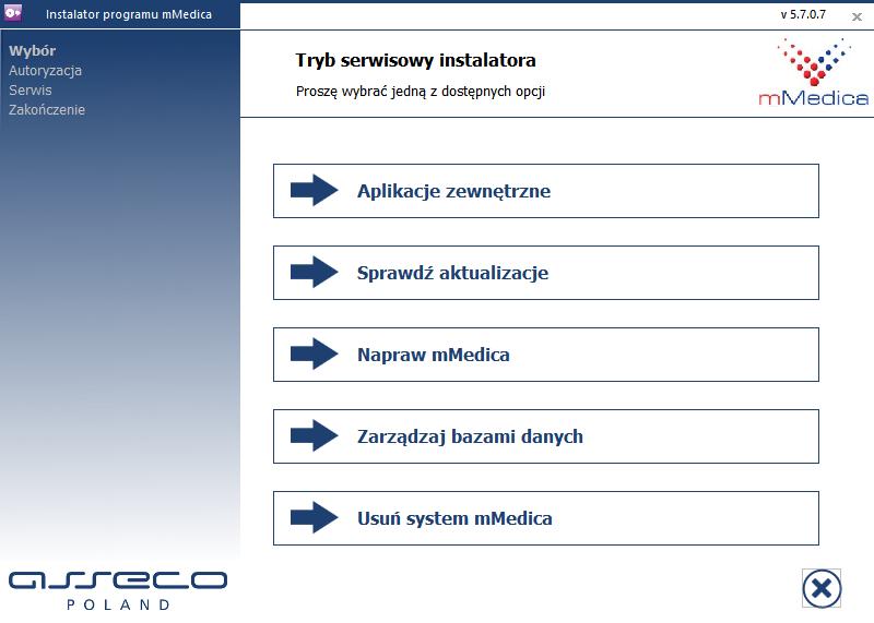 Tryb serwisowy instalatora Rozdział Tryb serwisowy instalatora 4 Tryb serwisowy pozwala na zmianę lub aktualizację zainstalowanego systemu.