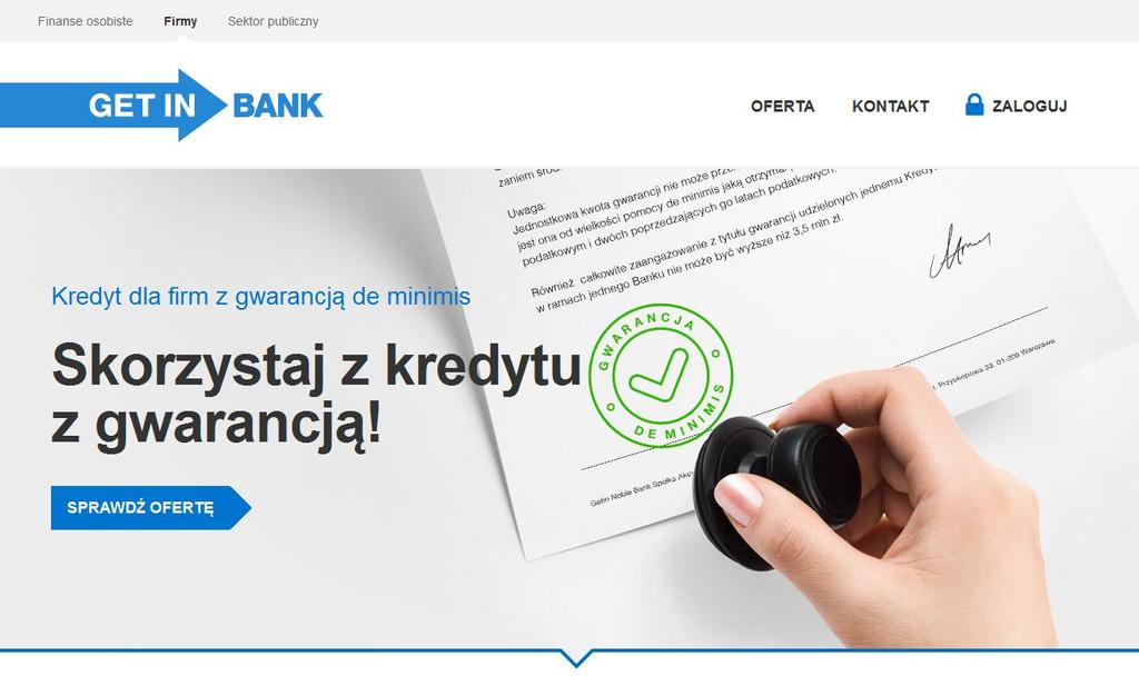 Rysunek 1 Strona wyboru aplikacji bankowości internetowej Aby zalogować się do aplikacji użytkownik musi podać nadany mu 8-cyfrowy identyfikator do logowania podany na potwierdzeniu uruchomienia