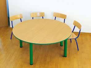 Stoły przedszkolne Stół PUCHATEK z regulacją wysokości Konstrukcja stołu: rura okrągła Ø 54,
