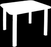 Konstrukcja stołu: rura okrągła Ø 54 mm Wymiary blatu: blat sześciokątny Ø 1300 mm, bok 650