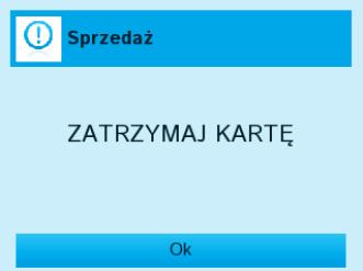 Przykładowe wydruki dla braku autoryzacji transakcji: Jedną z sytuacji odrzucenia