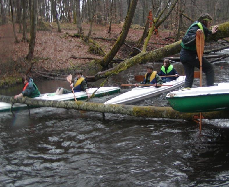 Praca przy łódkach Jeżeli drużyna posiada własny sprzęt pływający to konieczne jest dbanie o niego. To znaczy zabezpieczenie łódek przed zimą, a także przygotowanie ich przed sezonem.