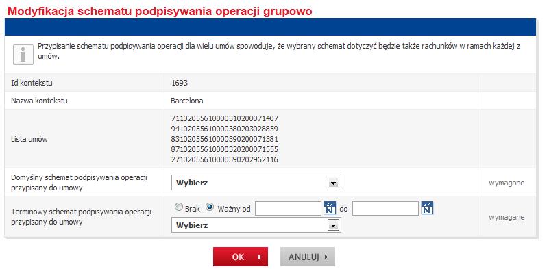 Jest to schemat, który będzie obowiązywał jedynie w zdefiniowanym okresie. Po zakończeniu tego okresu, ponownie obowiązywać będzie schemat domyślny.